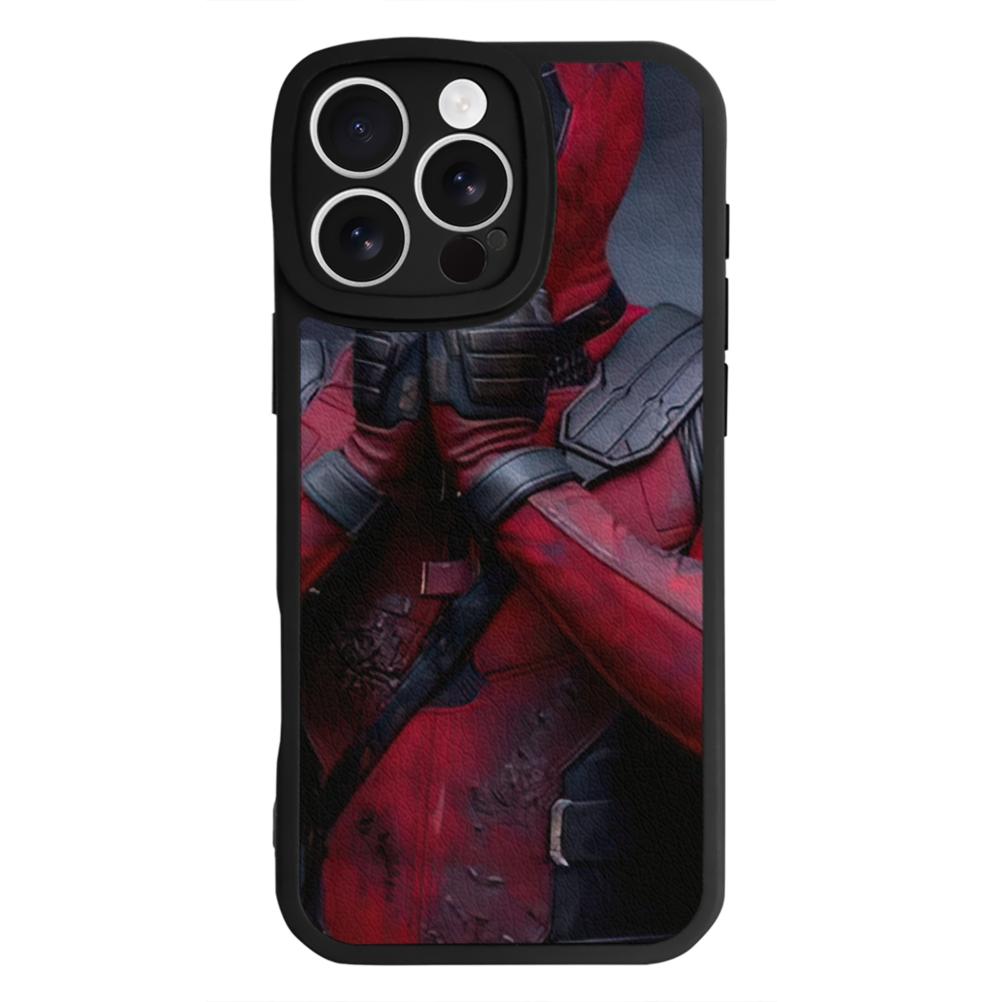 （画像用） Deadpool デッドプール 【iPhone 16シリーズ対応】シリコンスマホケース（レザー調） 材質：シリコン